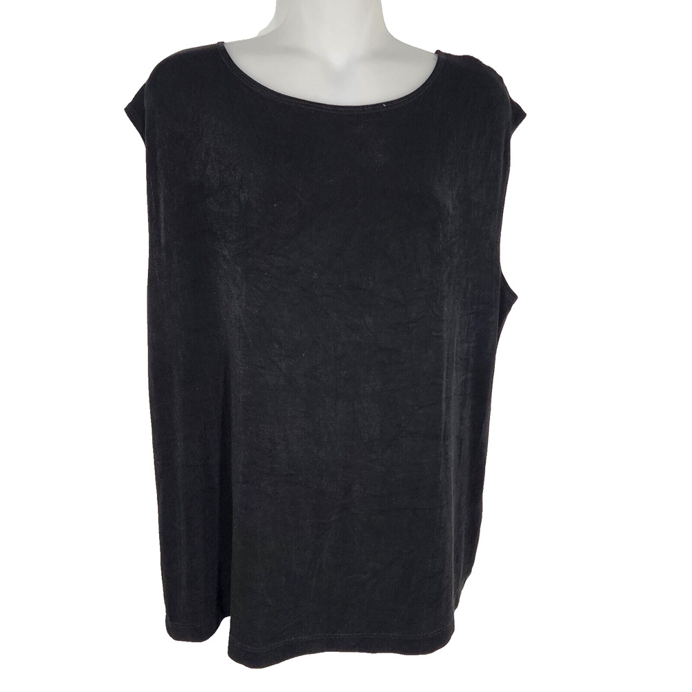 Coldwater Creek Blouse Tank Womens XL Slinky Knit Stretch Casual Classic Travel